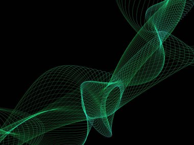 Bir parlayan ile koyu arka plan soyut dalgalar