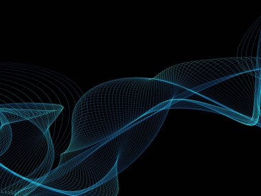 Bir parlayan ile koyu arka plan soyut dalgalar