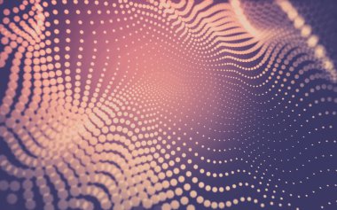 Çokgen alanı düşük Poli koyu arka plan, 3d render