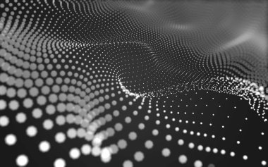 Çokgen alanı düşük Poli koyu arka plan, 3d render