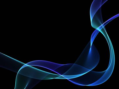 Bir parlayan ile koyu arka plan soyut dalgalar