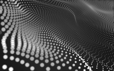 Çokgen alanı düşük Poli koyu arka plan, 3d render