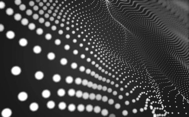 Çokgen alanı düşük Poli koyu arka plan, 3d render