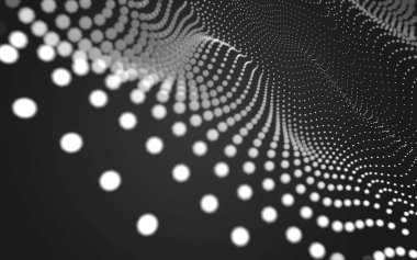 Çokgen alanı düşük Poli koyu arka plan, 3d render