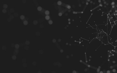 Çokgen alanı düşük Poli koyu arka plan, 3d render