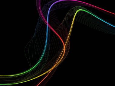 Bir parlayan ile koyu arka plan soyut dalgalar