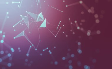 Çokgen alanı düşük Poli koyu arka plan, 3d render