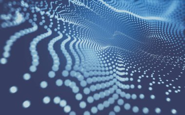 Çokgen alanı düşük Poli koyu arka plan, 3d render