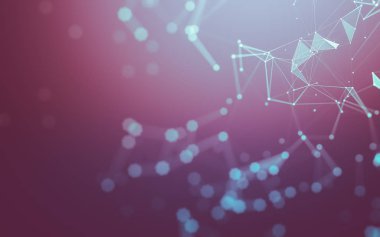 Çokgen alanı düşük Poli koyu arka plan, 3d render