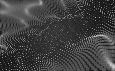 Çokgen alanı düşük Poli koyu arka plan, 3d render