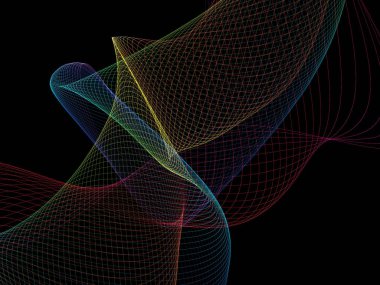 Bir parlayan ile koyu arka plan soyut dalgalar