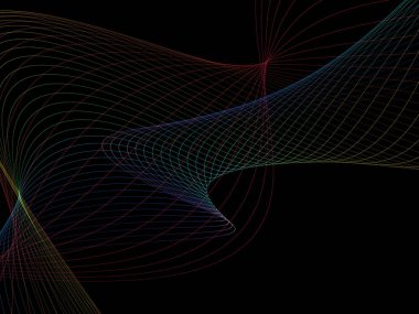 Bir parlayan ile koyu arka plan soyut dalgalar