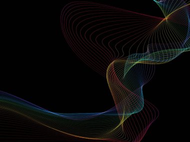 Bir parlayan ile koyu arka plan soyut dalgalar