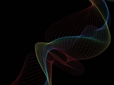 Bir parlayan ile koyu arka plan soyut dalgalar