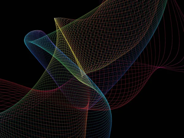 Bir parlayan ile koyu arka plan soyut dalgalar