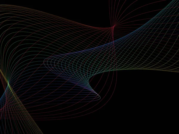 Bir parlayan ile koyu arka plan soyut dalgalar