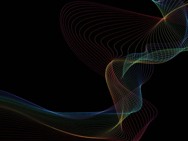 Bir parlayan ile koyu arka plan soyut dalgalar