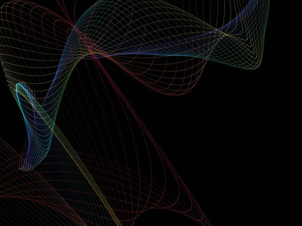 Bir parlayan ile koyu arka plan soyut dalgalar