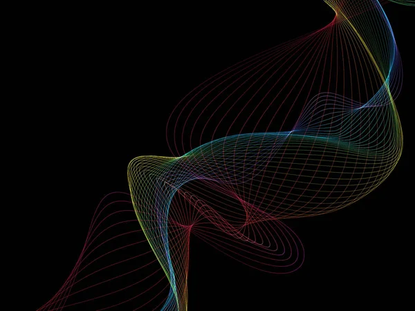 Bir parlayan ile koyu arka plan soyut dalgalar