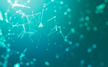 Çokgen alanı düşük Poli koyu arka plan, 3d render