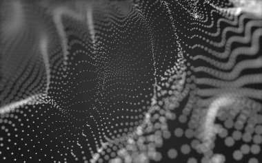 Çokgen alanı düşük Poli koyu arka plan, 3d render