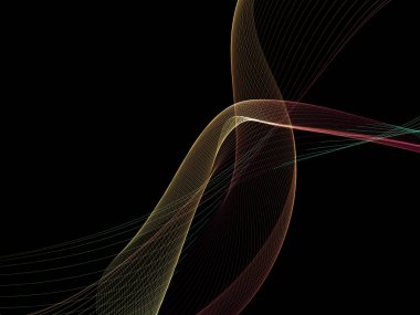 Bir parlayan ile koyu arka plan soyut dalgalar