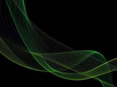 Bir parlayan ile koyu arka plan soyut dalgalar