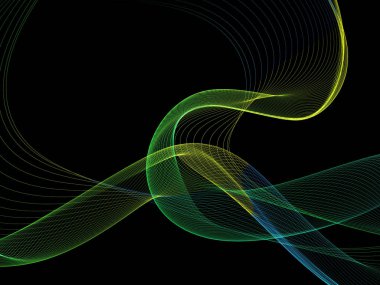 Bir parlayan ile koyu arka plan soyut dalgalar