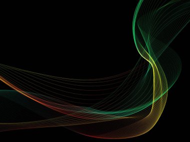 Bir parlayan ile koyu arka plan soyut dalgalar