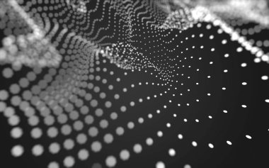 Çokgen alanı düşük Poli koyu arka plan, 3d render