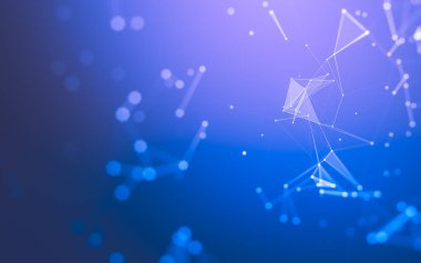 Çokgen alanı düşük Poli koyu arka plan, 3d render