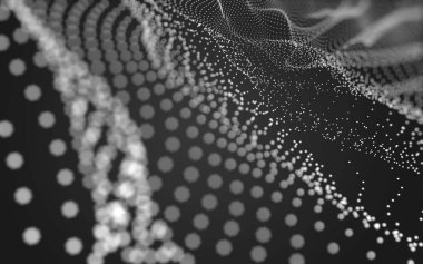 Çokgen alanı düşük Poli koyu arka plan, 3d render