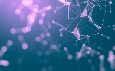 Çokgen alanı düşük Poli koyu arka plan, 3d render