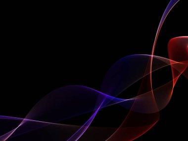 Bir parlayan ile koyu arka plan soyut dalgalar