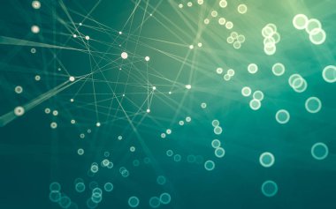 Çokgen alanı düşük Poli koyu arka plan, 3d render