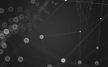 Çokgen alanı düşük Poli koyu arka plan, 3d render