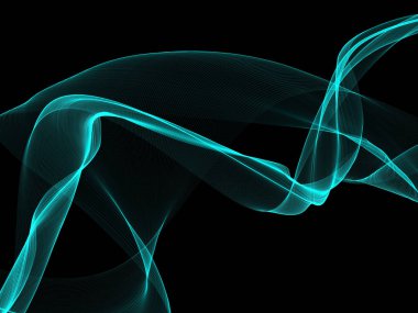 Bir parlayan ile koyu arka plan soyut dalgalar