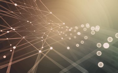 Çokgen alanı düşük Poli koyu arka plan, 3d render