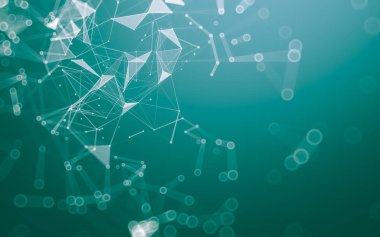 Çokgen alanı düşük Poli koyu arka plan, 3d render