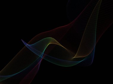 Bir parlayan ile koyu arka plan soyut dalgalar