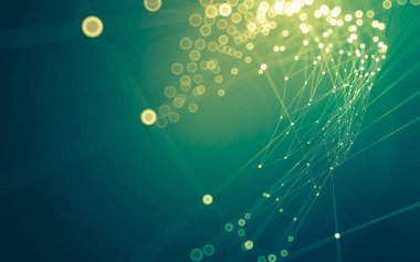 Çokgen alanı düşük Poli koyu arka plan, 3d render