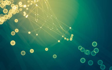 Çokgen alanı düşük Poli koyu arka plan, 3d render