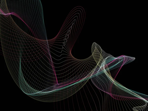 Bir parlayan ile koyu arka plan soyut dalgalar