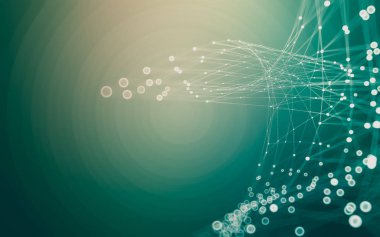 Çokgen alanı düşük Poli koyu arka plan, 3d render