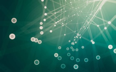 Çokgen alanı düşük Poli koyu arka plan, 3d render