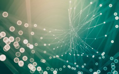 Çokgen alanı düşük Poli koyu arka plan, 3d render