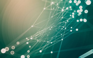 Çokgen alanı düşük Poli koyu arka plan, 3d render