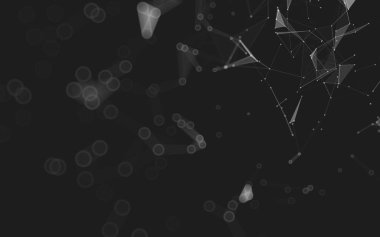 Çokgen alanı düşük Poli koyu arka plan, 3d render