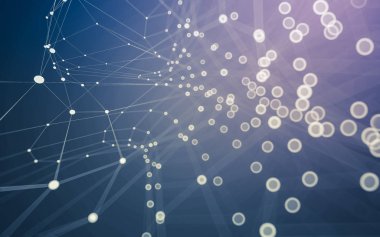 Çokgen alanı düşük Poli koyu arka plan, 3d render