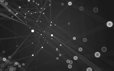 Çokgen alanı düşük Poli koyu arka plan, 3d render